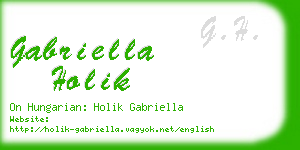 gabriella holik business card